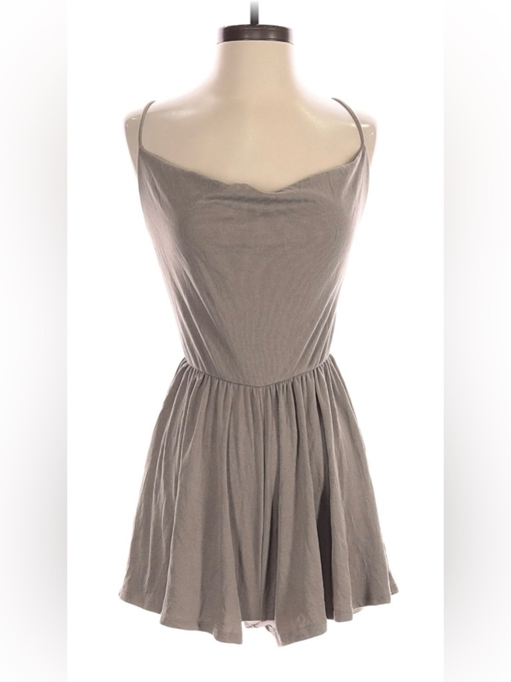 Urban Outfitters Taupe Spaghetti Strap Sweetheart Romper